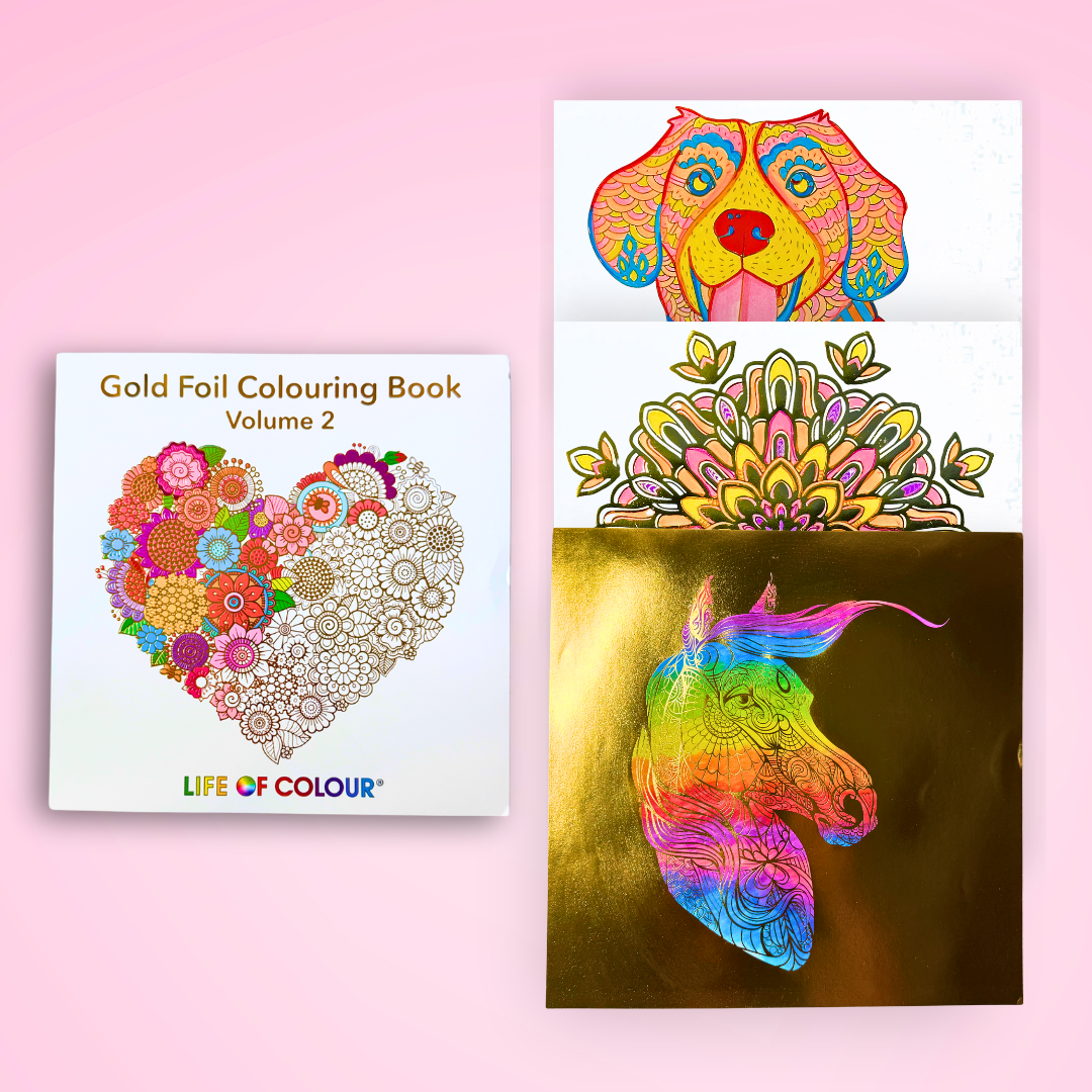 Gold Foil Colouring Book - Volume 2