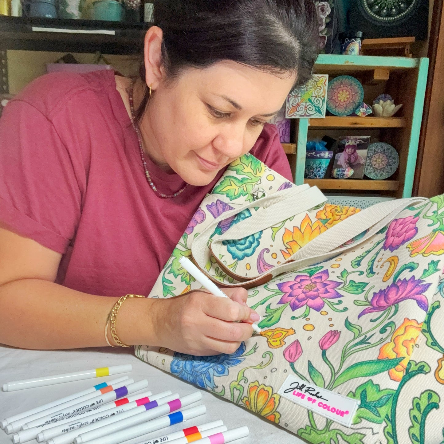 DIY Doodle Bag - Dreamy Flowers design