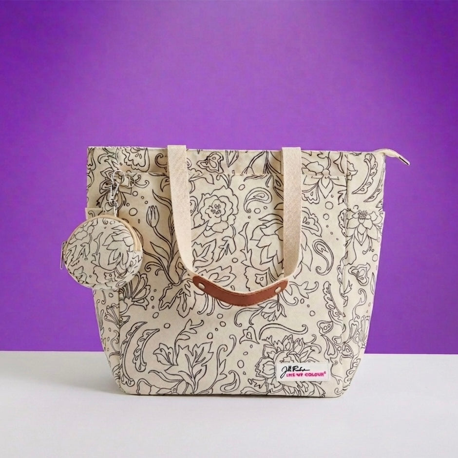 DIY Doodle Bag - Dreamy Flowers design