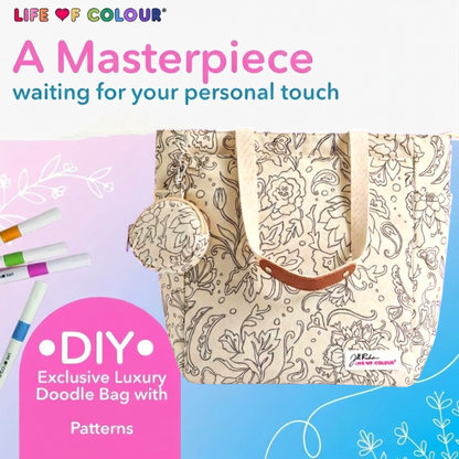 DIY Doodle Bag - Dreamy Flowers design