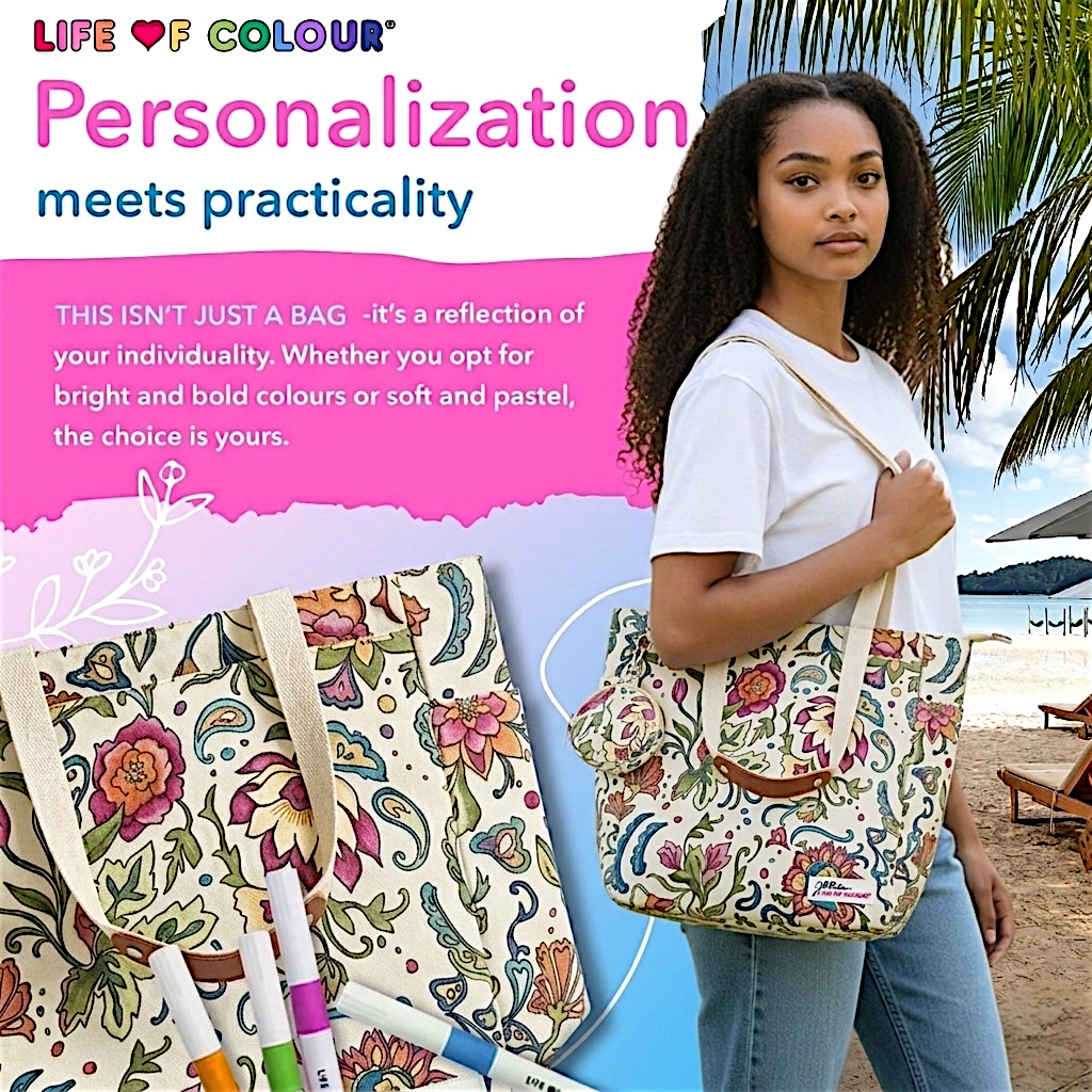 DIY Doodle Bag - Dreamy Flowers design