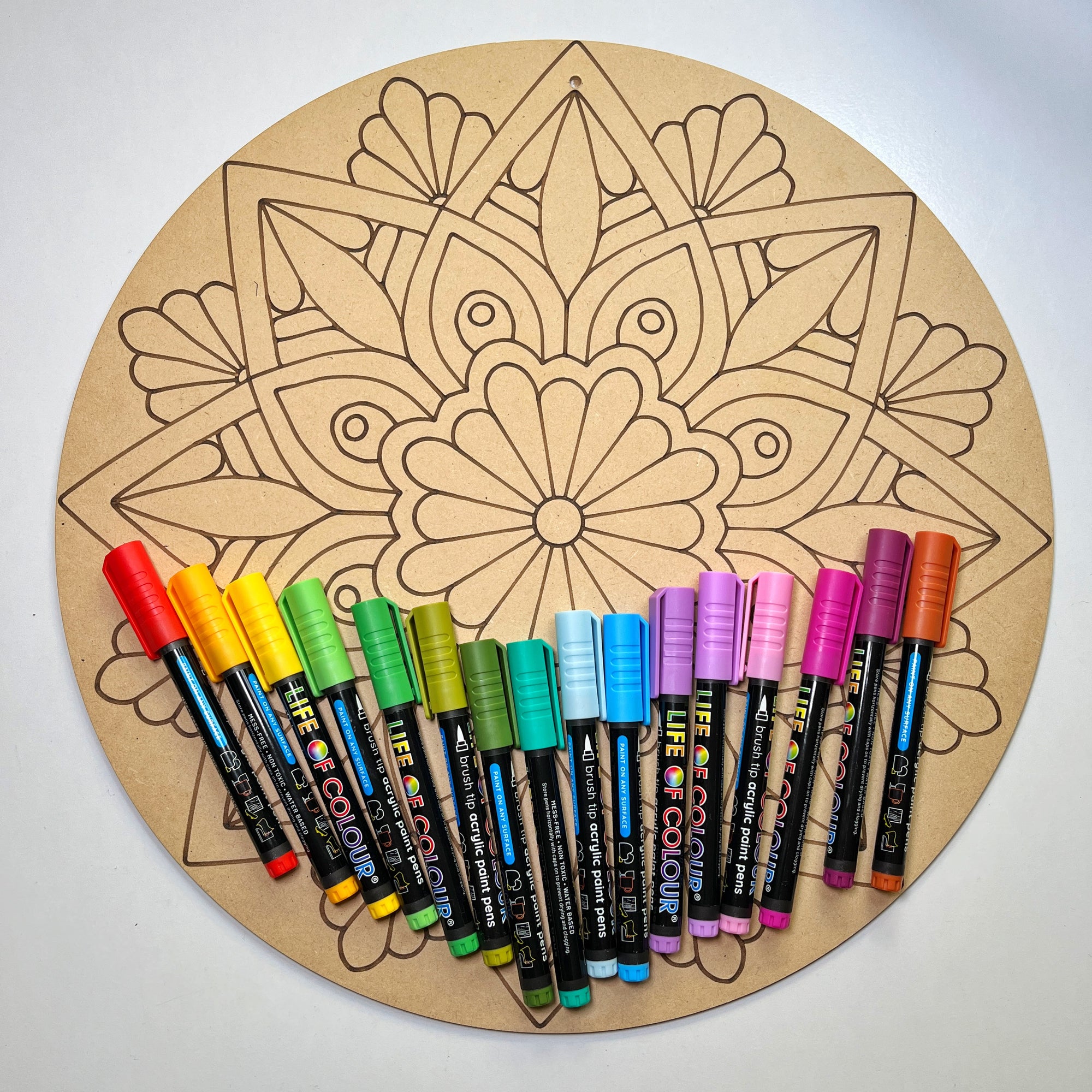 Life of Colour Mandala Painting Kit In Bloom (Florals)