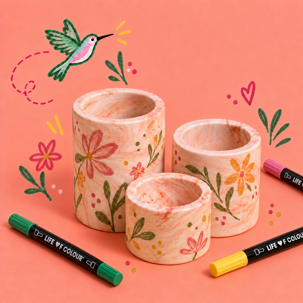 Jesmonite® x Life of Colour Creative Kit - Candle Holders