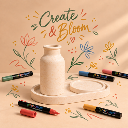 Jesmonite® x Life of Colour Creative Kit - Vase and Trinket Set