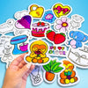 Cute and Cosy Colour-In Sticker Pack - Image 1