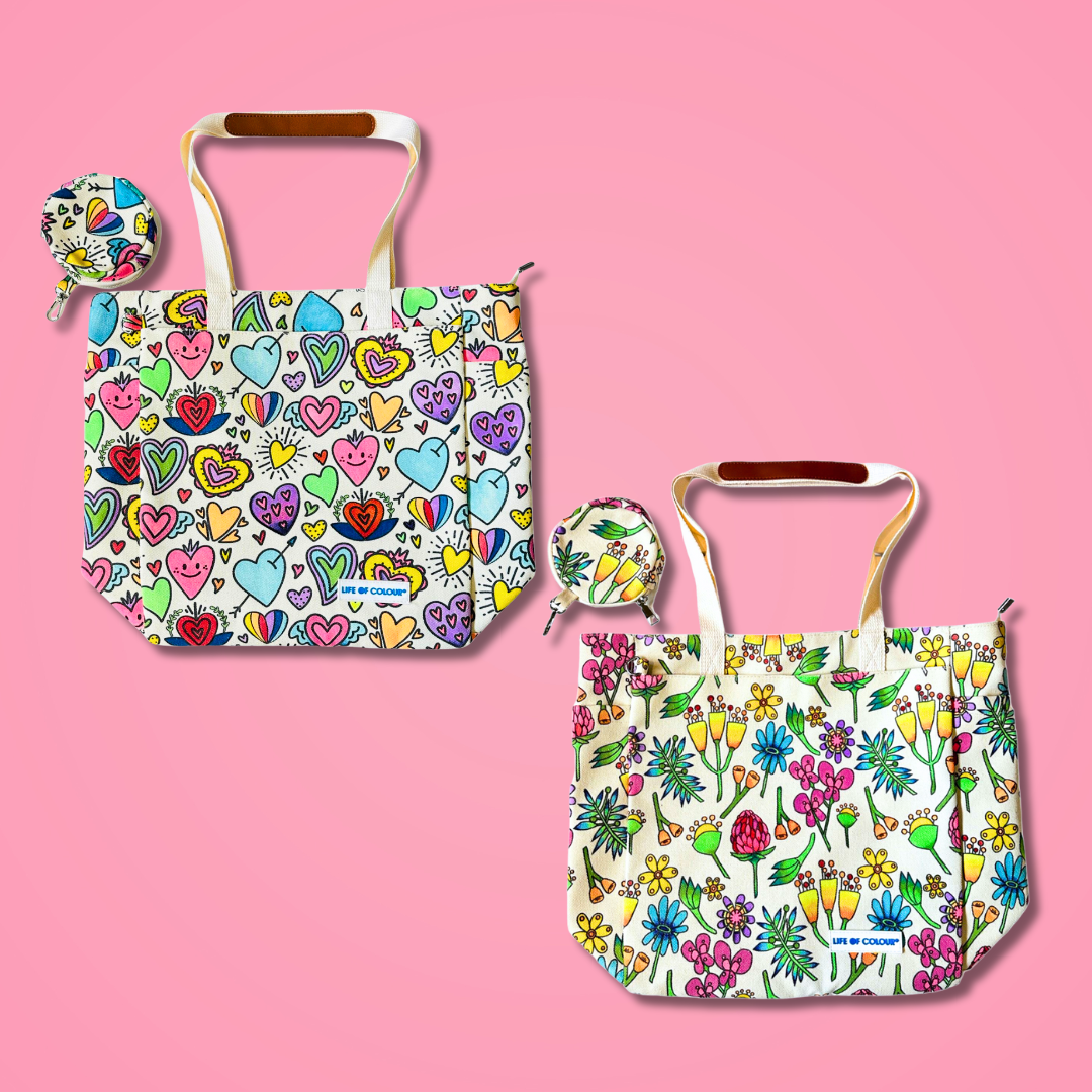 DIY Doodle Bag Bundle - 2 luxury tote bags (No Pens)