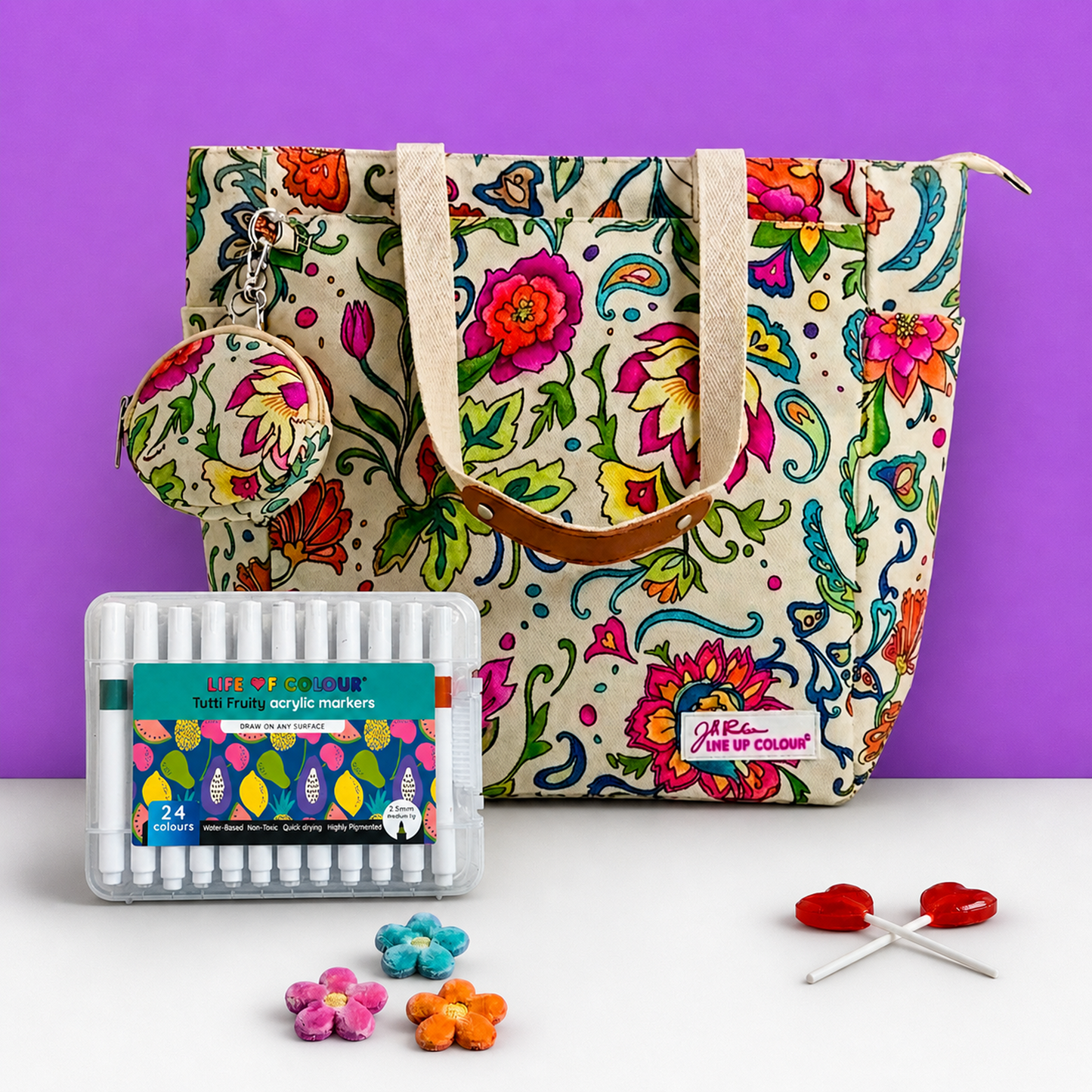 DIY Doodle Bag - Dreamy Flowers design