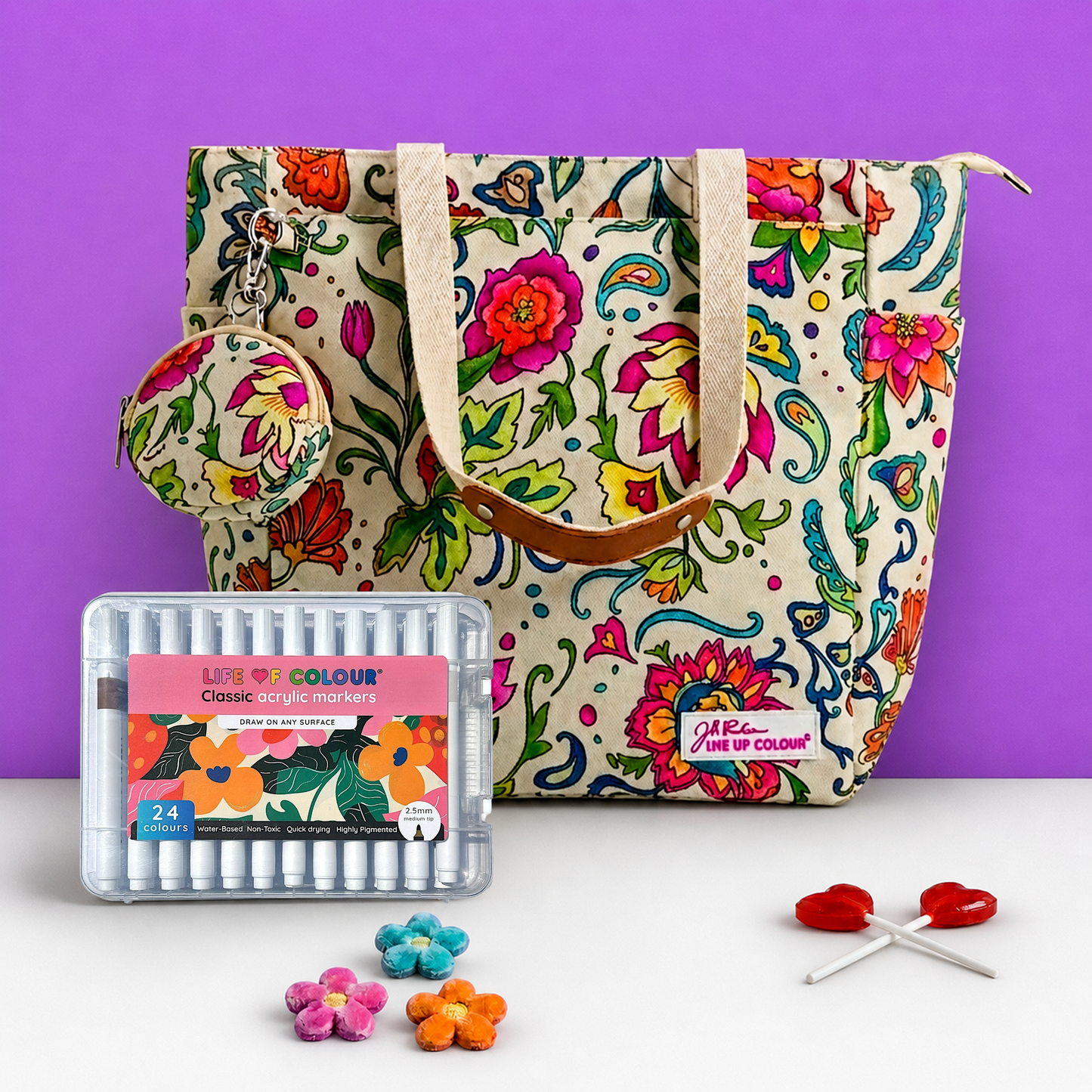 DIY Doodle Bag - Dreamy Flowers design