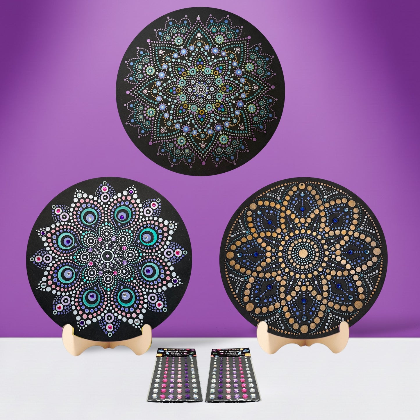 Dot Mandala Painting Kit - Bundle of 3 (Leo, Pegasus and Aquila)