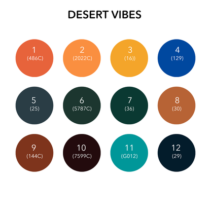 Desert Vibes Brush Tip Acrylic Paint Pens - Set of 12