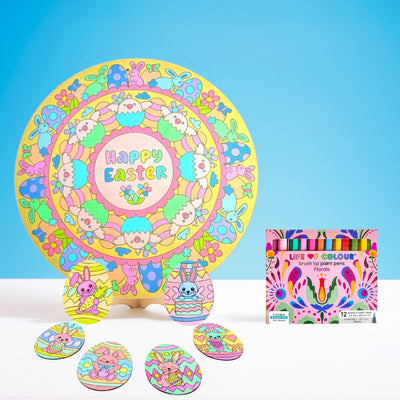 Easter Mandala and Coasters Bundle