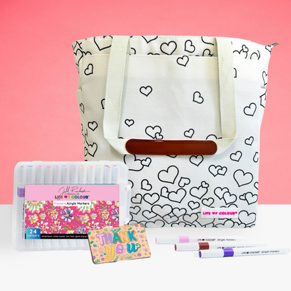 DIY Doodle Bag - Falling Hearts