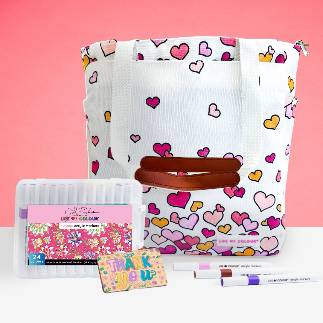DIY Doodle Bag - Falling Hearts