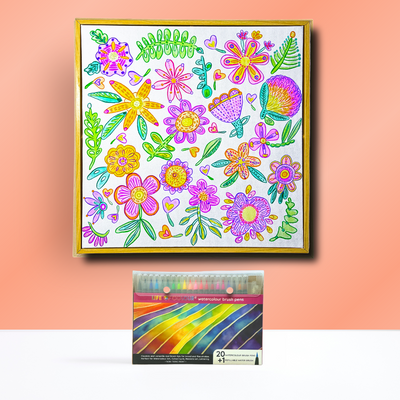 Canvas and Frame Painting Kit - Spring Flowers