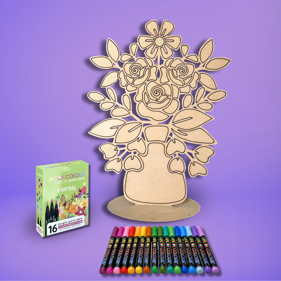 Flowers in Vase Painting Kit - Country Garden