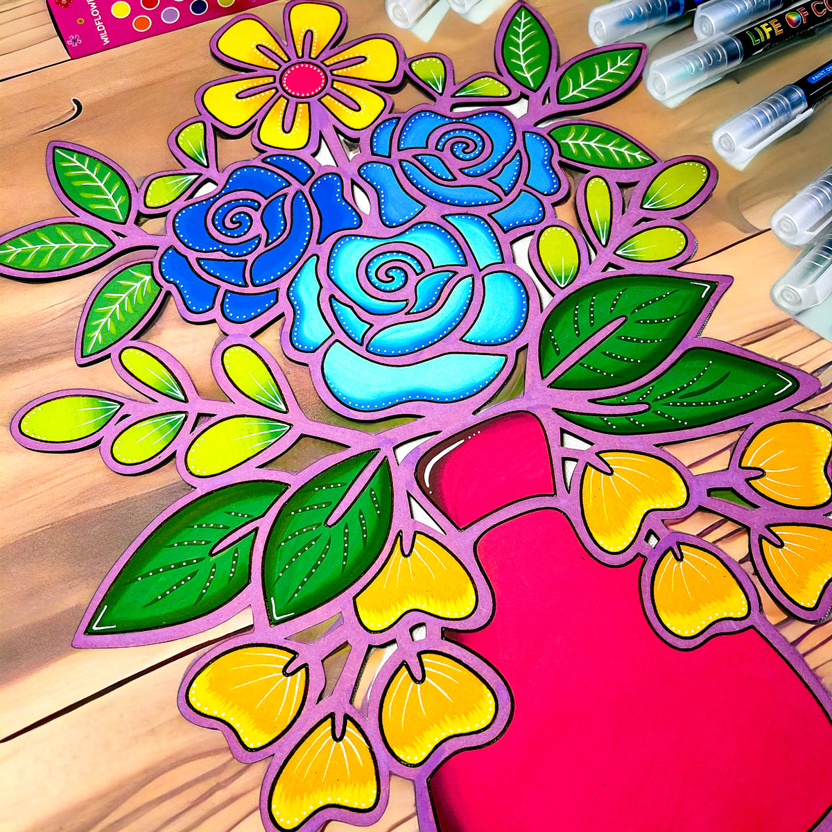 Flowers in Vase Painting Kit - Summer Meadow