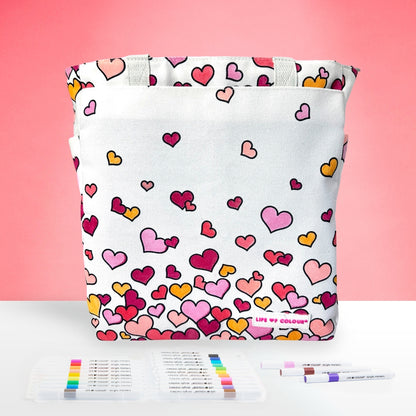 DIY Doodle Bag - Falling Hearts
