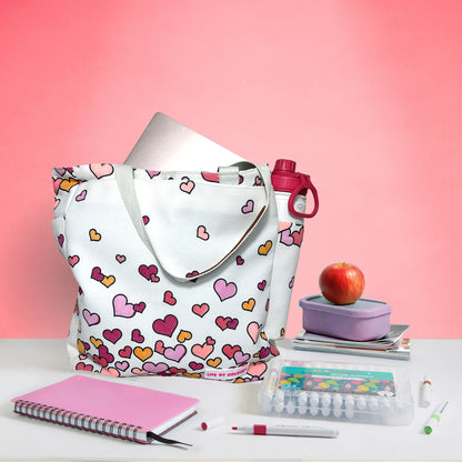 DIY Doodle Bag Bundle - Wildflower & Falling Heart Tote Bags & Acrylic Markers