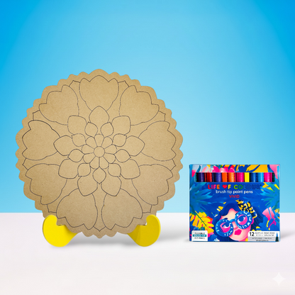 Mandala Flower Puzzle Board