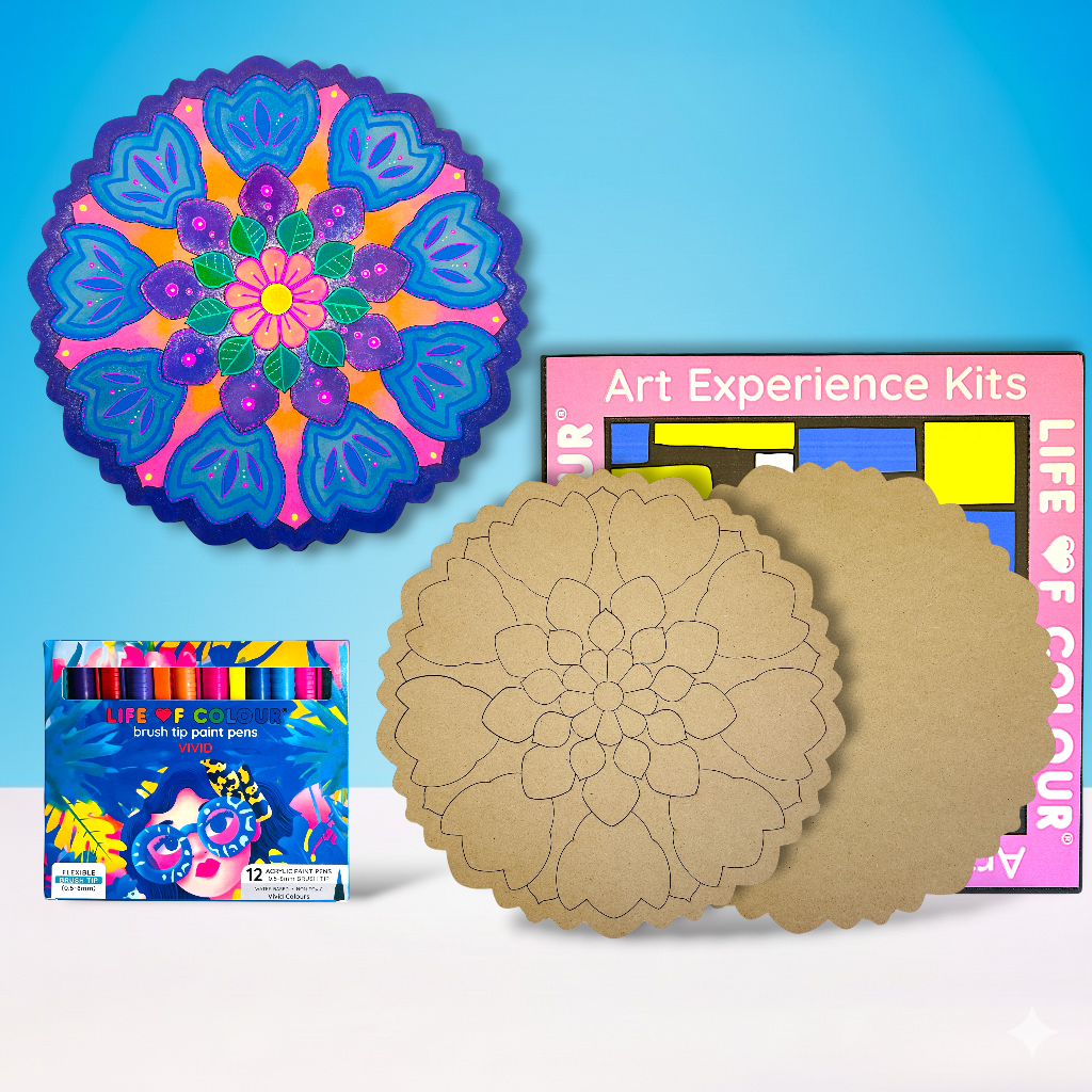 Mandala Flower Puzzle Board
