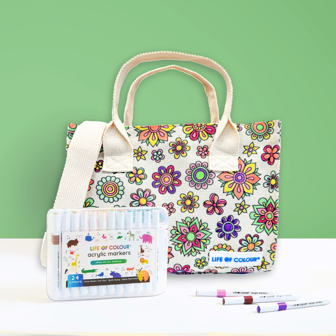 The Creative Tote Bag - Flower Mandala design