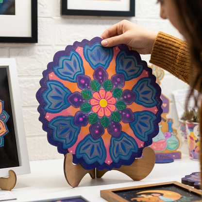 Mandala Flower Puzzle Board