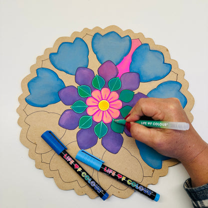 Mandala Flower Puzzle Board