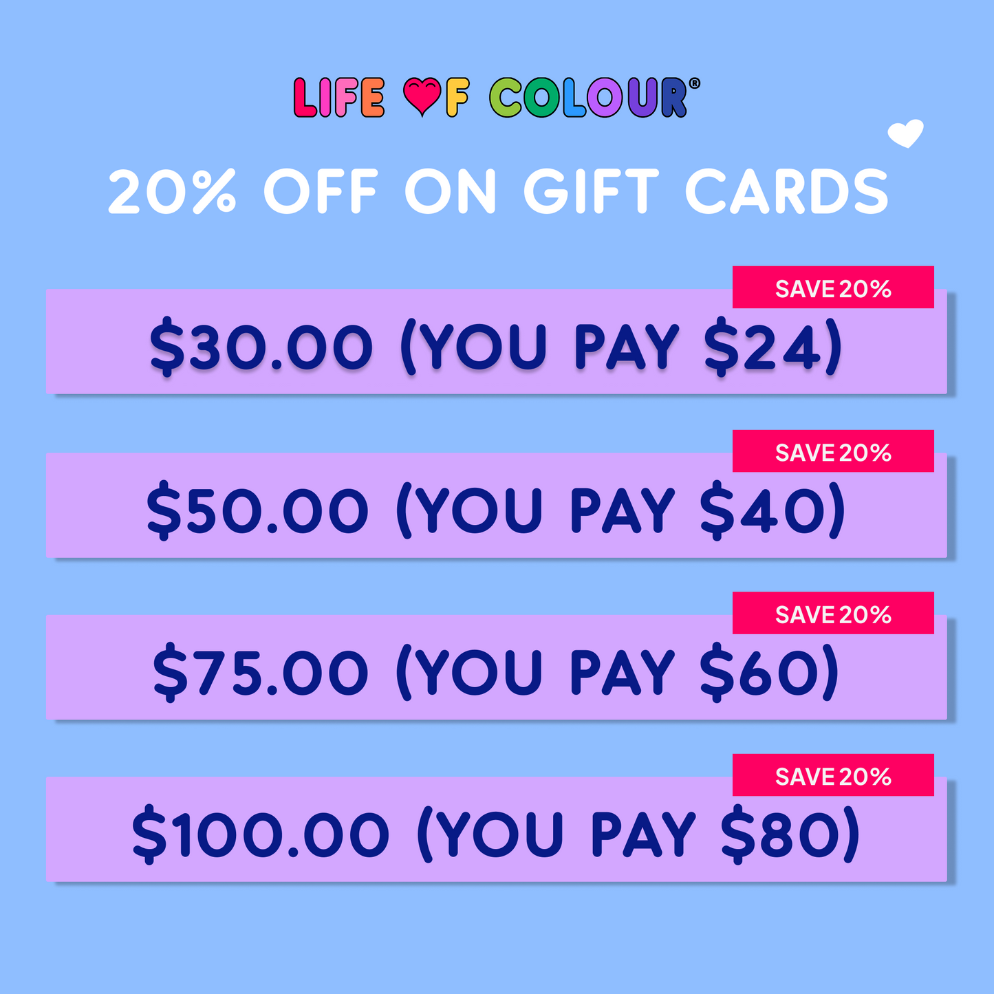 Digital Gift Card (20% OFF)