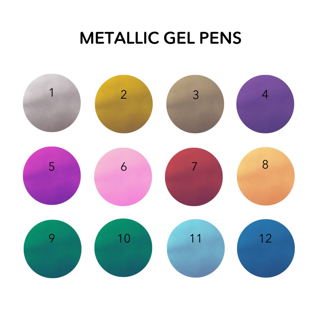 Juicy Gel Pens - Set of 24 - Metallic and Glitter