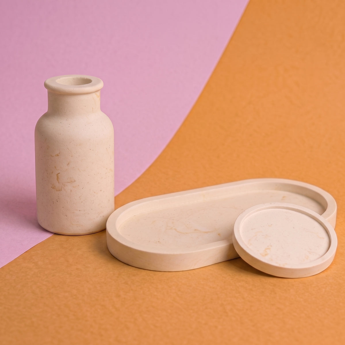 Jesmonite x Life of Colour Creative Kit - Vase and Trinket Set