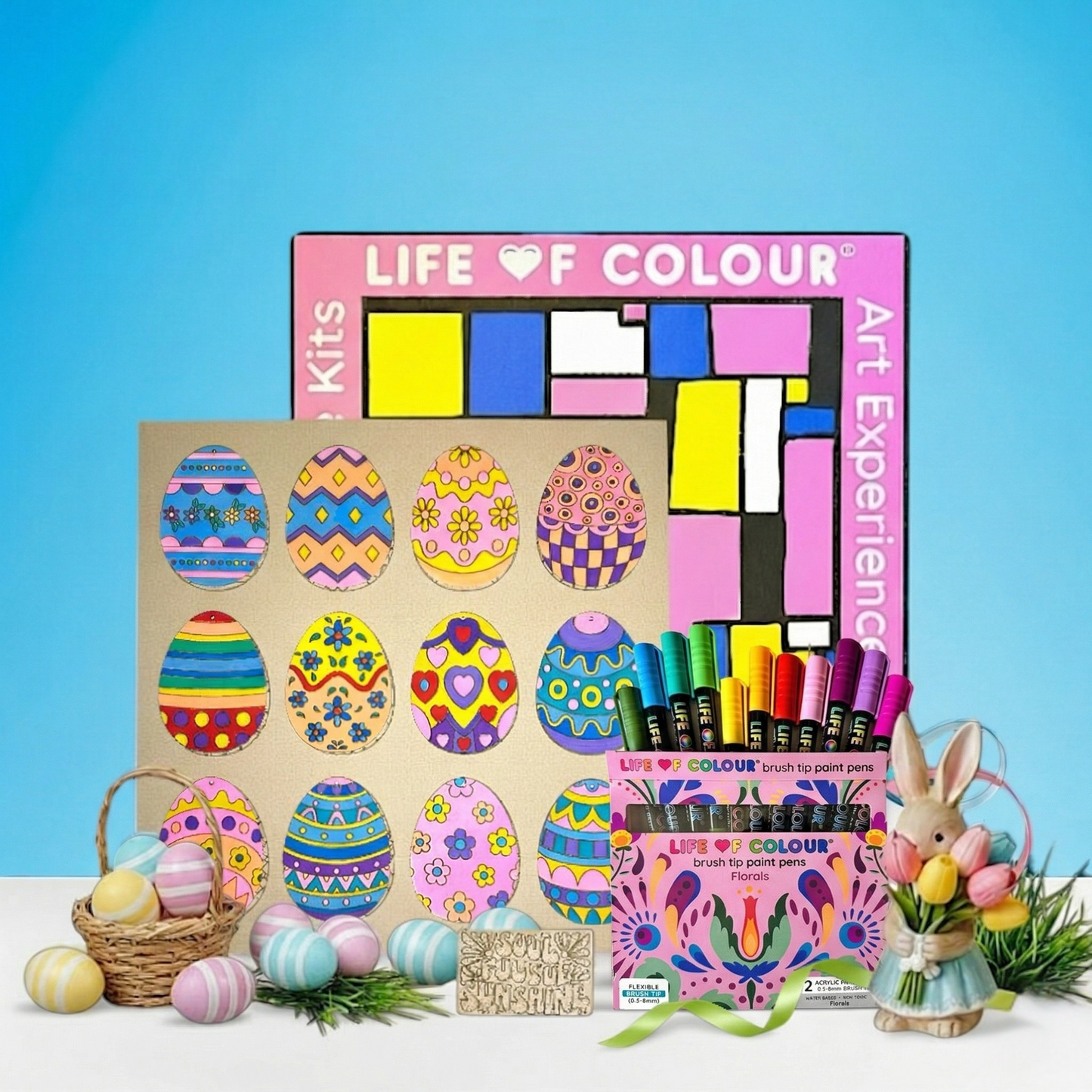 Easter Egg Pop Out Decorations Kit 3 Sets of Eggs for 2