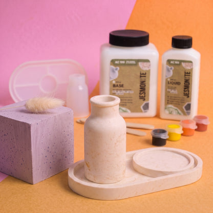 Jesmonite x Life of Colour Creative Kit - Vase and Trinket Set