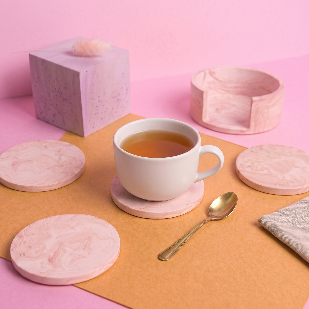 Jesmonite x Life of Colour Creative Kit - Coasters and Holder