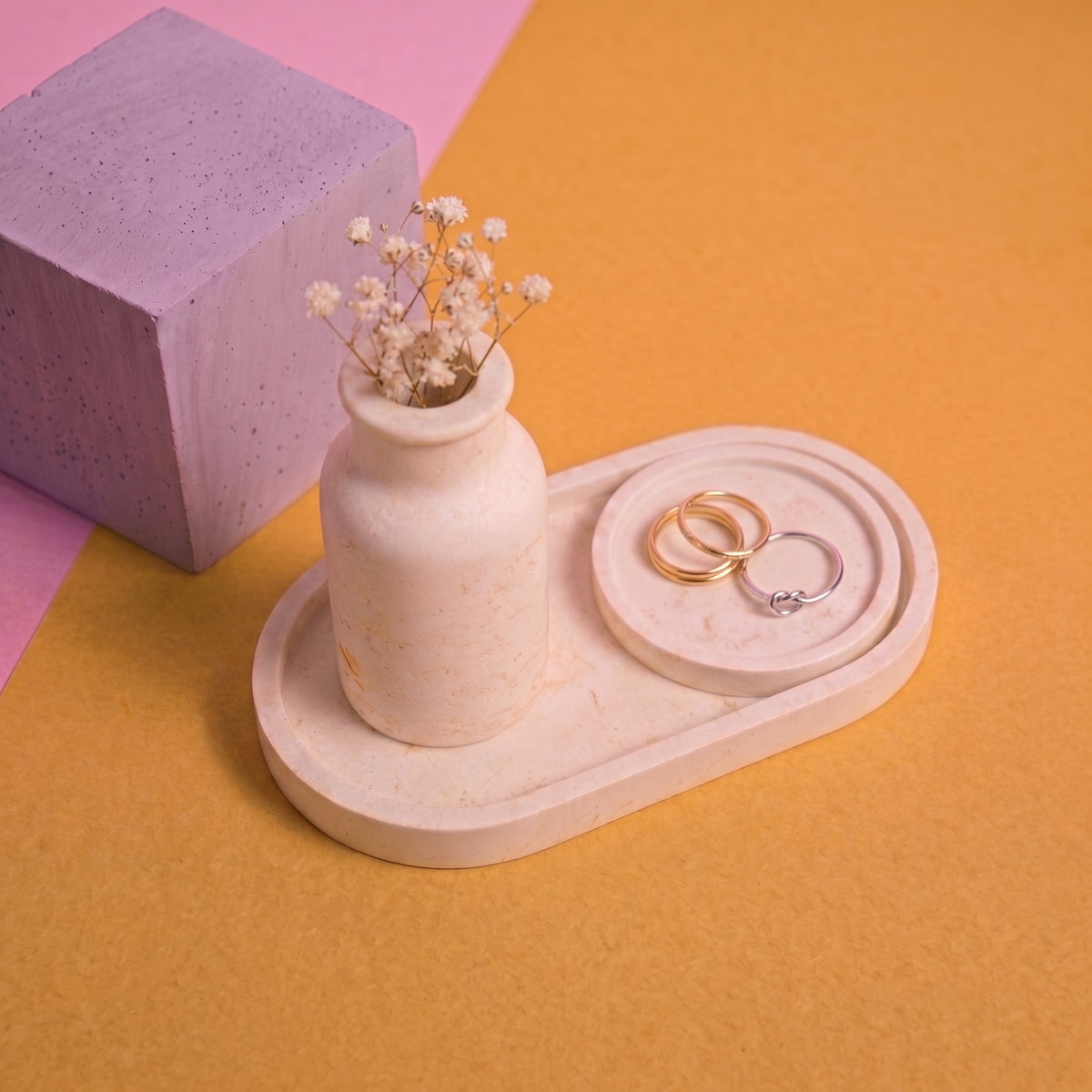 Jesmonite x Life of Colour Creative Kit - Vase and Trinket Set