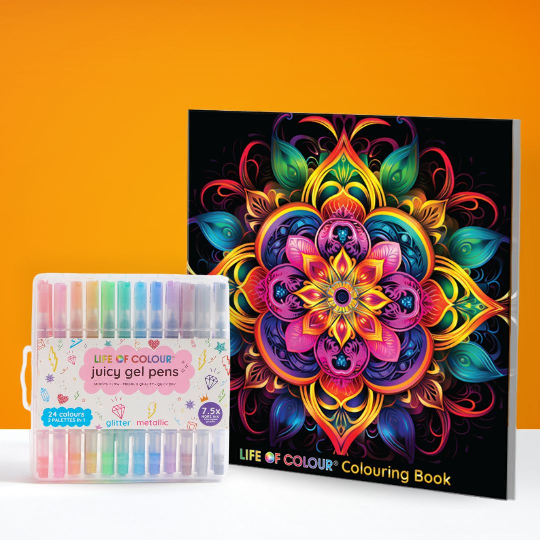 Life of Colour Gold Foil Colouring Book Bundle