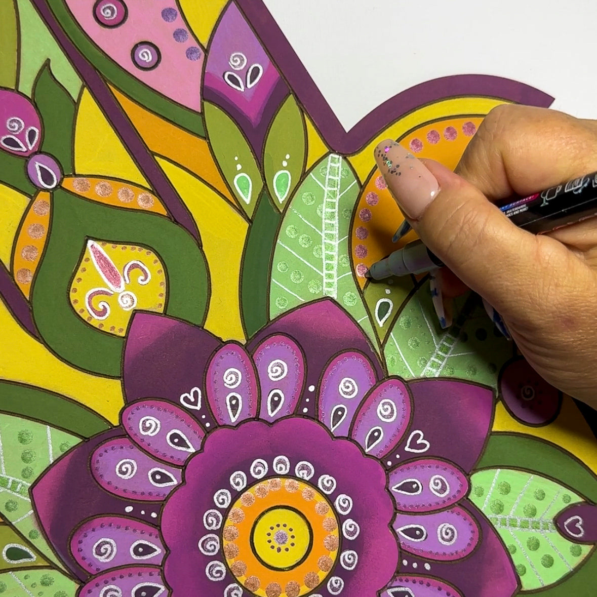 Life of Colour Hamsa Painting Kit - Florals