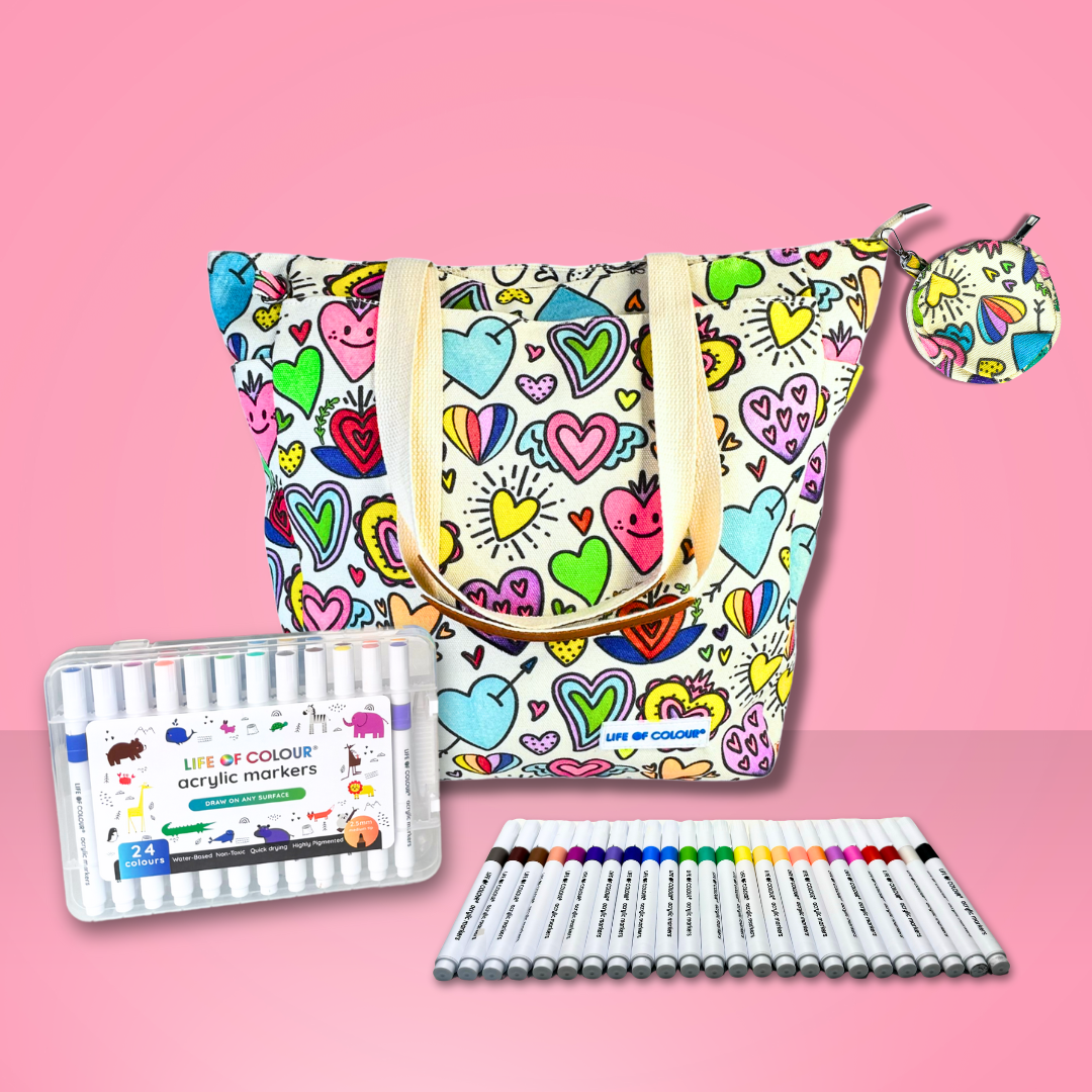DIY Doodle Bag - Love Hearts