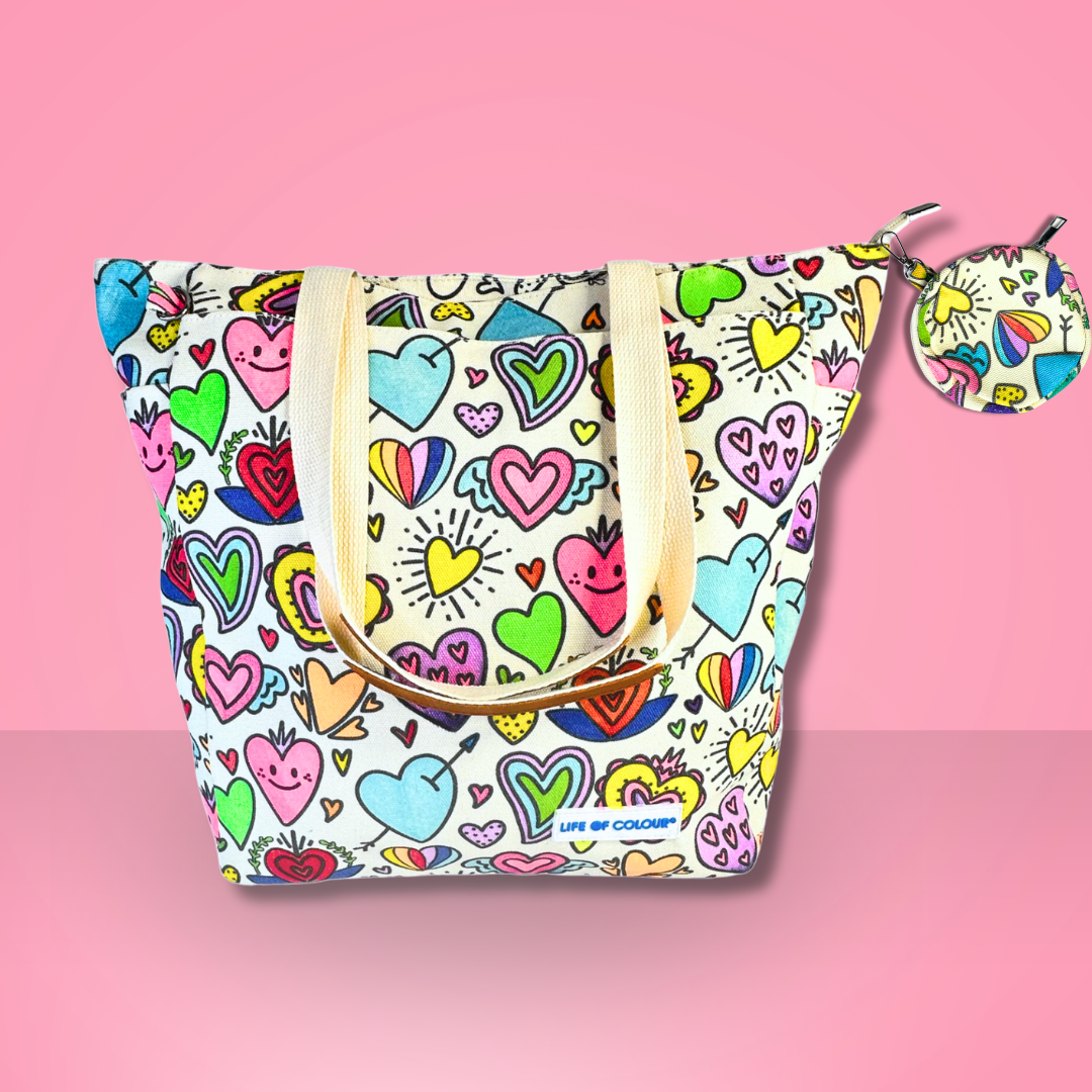 DIY Doodle Bag - Love Hearts (bag only)