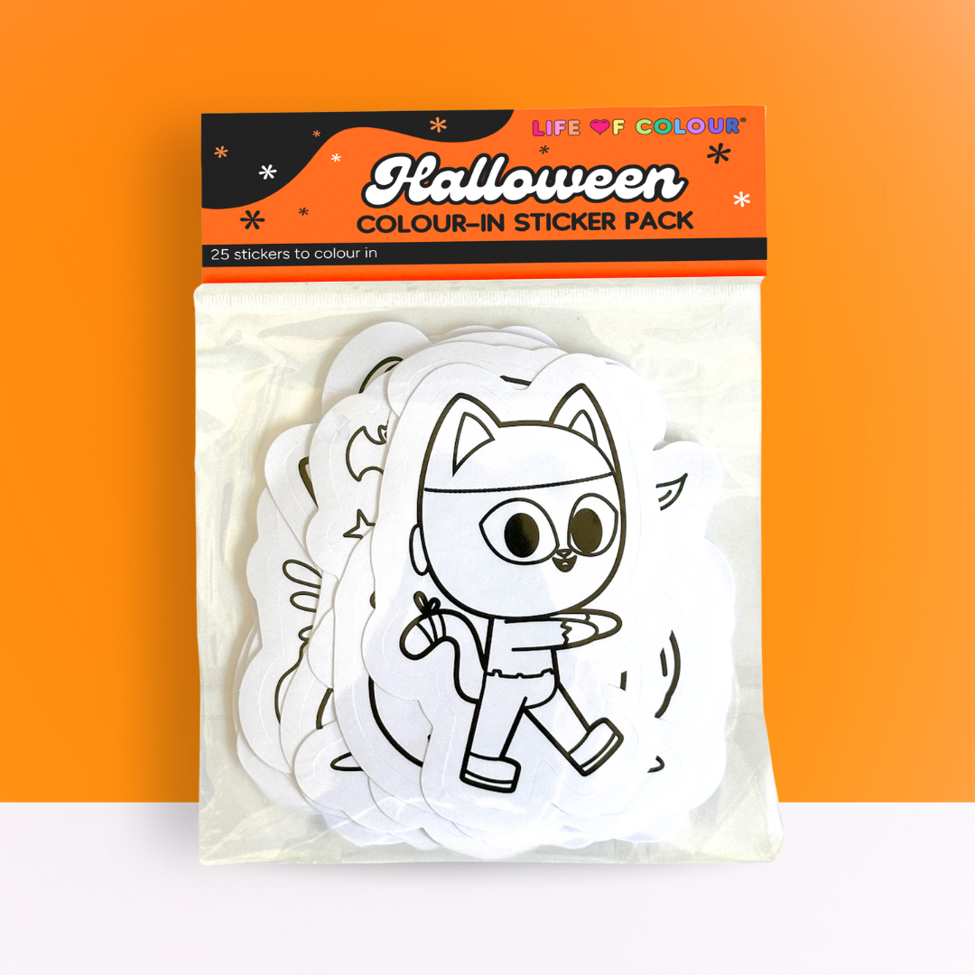Halloween Colour-In Sticker Pack
