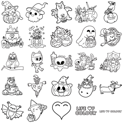 Halloween Colour-In Sticker Pack