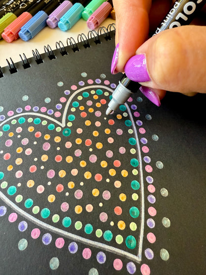 Dazzle Dots Acrylic Paint Pens -  Set of 12 Metallic Colours