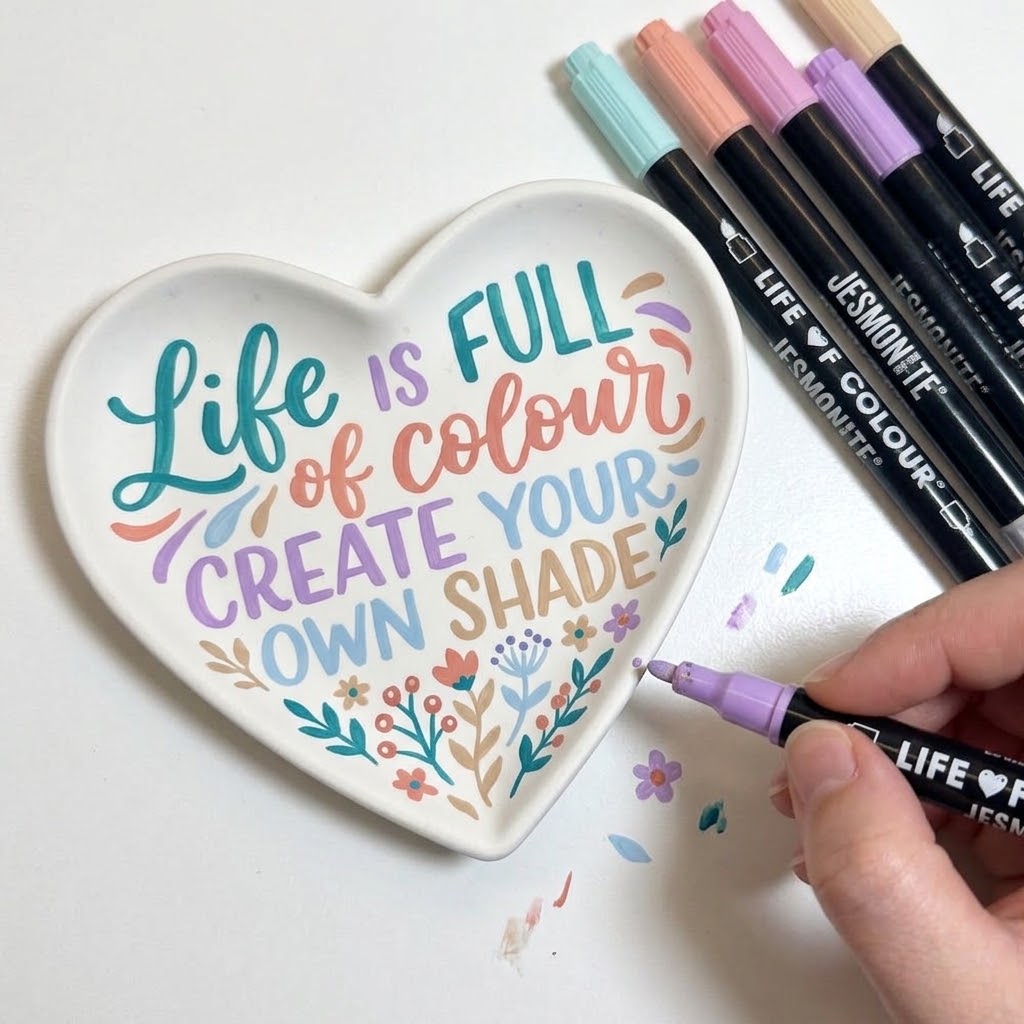 Jesmonite® x Life of Colour Pastel Colour Dual Tip Acrylic Paint Pens - Set of 6