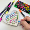 Jesmonite® x Life of Colour Neon Colour Dual Tip Acrylic Paint Pens - Set of 6 - Image 5
