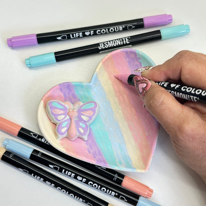 Jesmonite® x Life of Colour Pastel Colour Dual Tip Acrylic Paint Pens - Set of 6