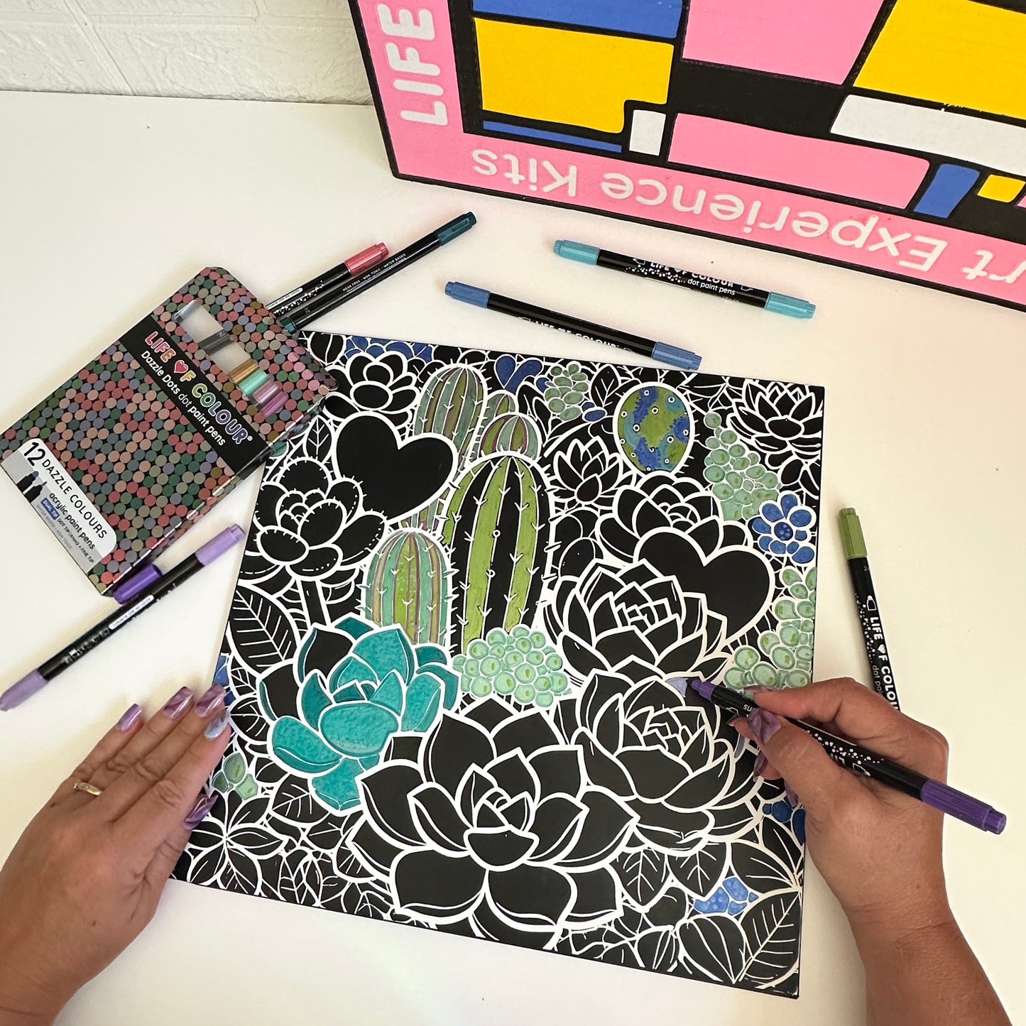 Metal Poster Painting Kit - Cactus