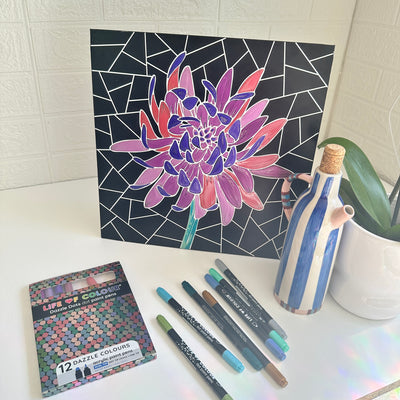 Metal Poster Painting Kit - Chrysanthemum