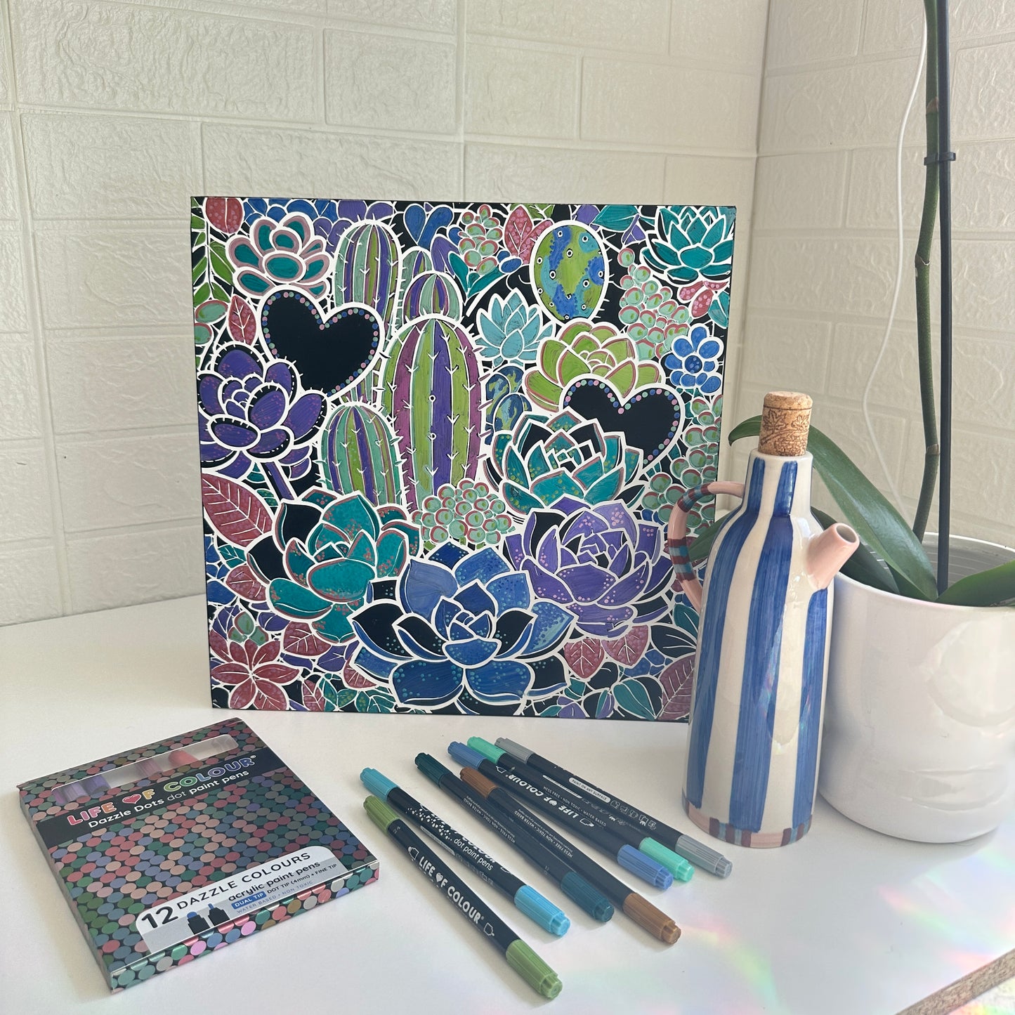 Metal Poster Painting Kit - Cactus