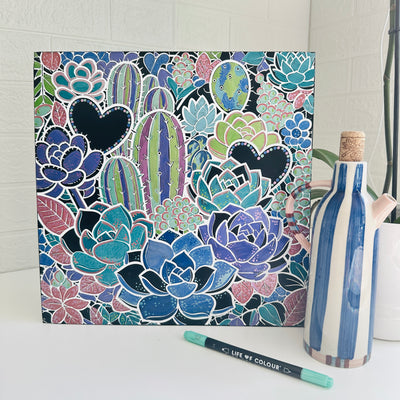 Metal Poster Painting Kit - Cactus