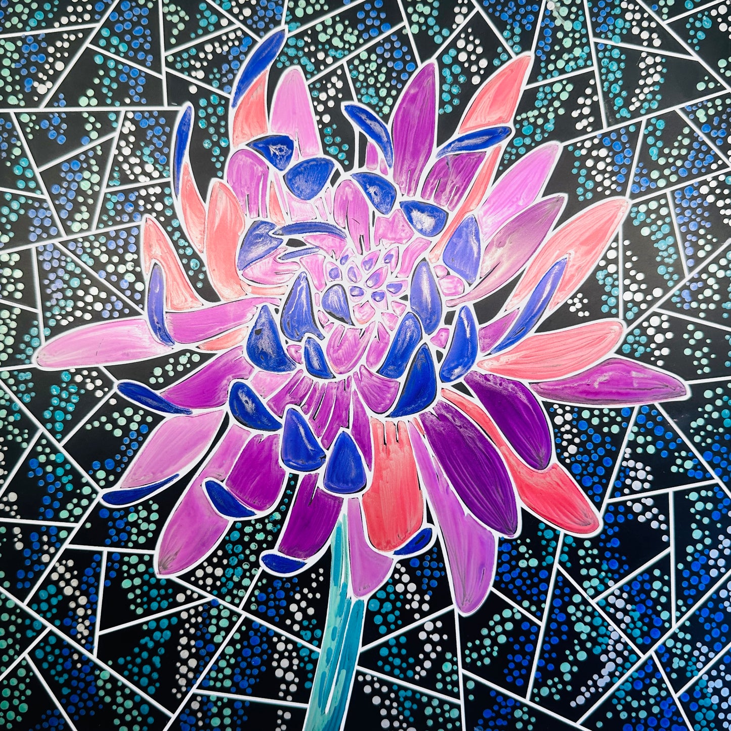 Metal Poster Painting Kit - Chrysanthemum