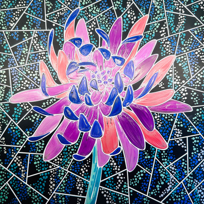 Metal Poster Painting Kit - Chrysanthemum